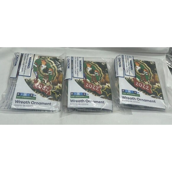 Lowe's Kids' DIY Workshops Carft Kits 3 Wreath Ornament New - Picture 4 of 9